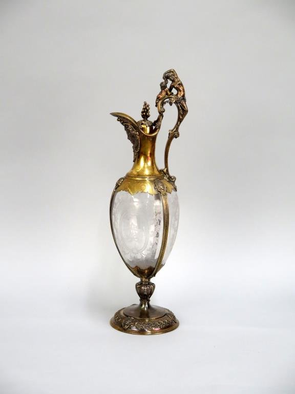 Victorian English Silver Mounted Claret Jug (1 of 6)