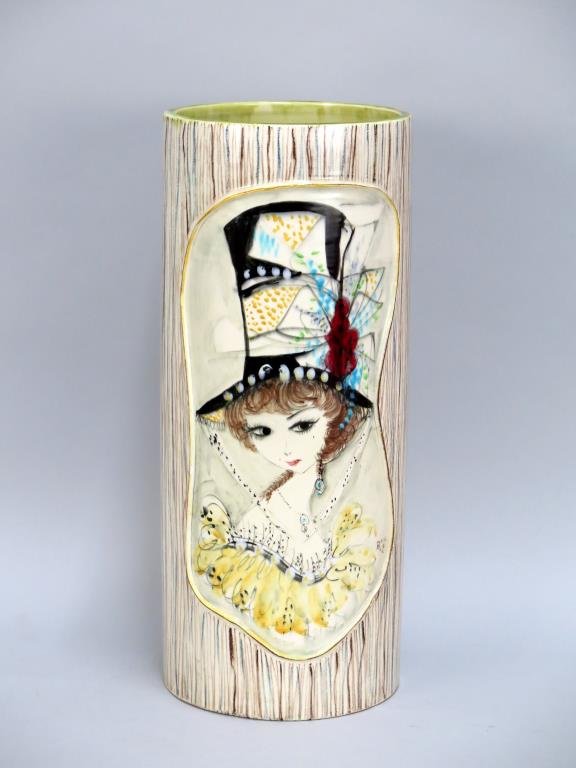 French Glazed Ceramic Umbrella Stand (1 of 6)