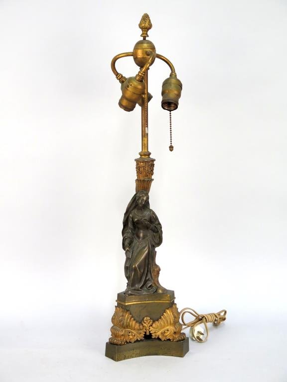 French Late Empire Bronze Lamp (1 of 4)