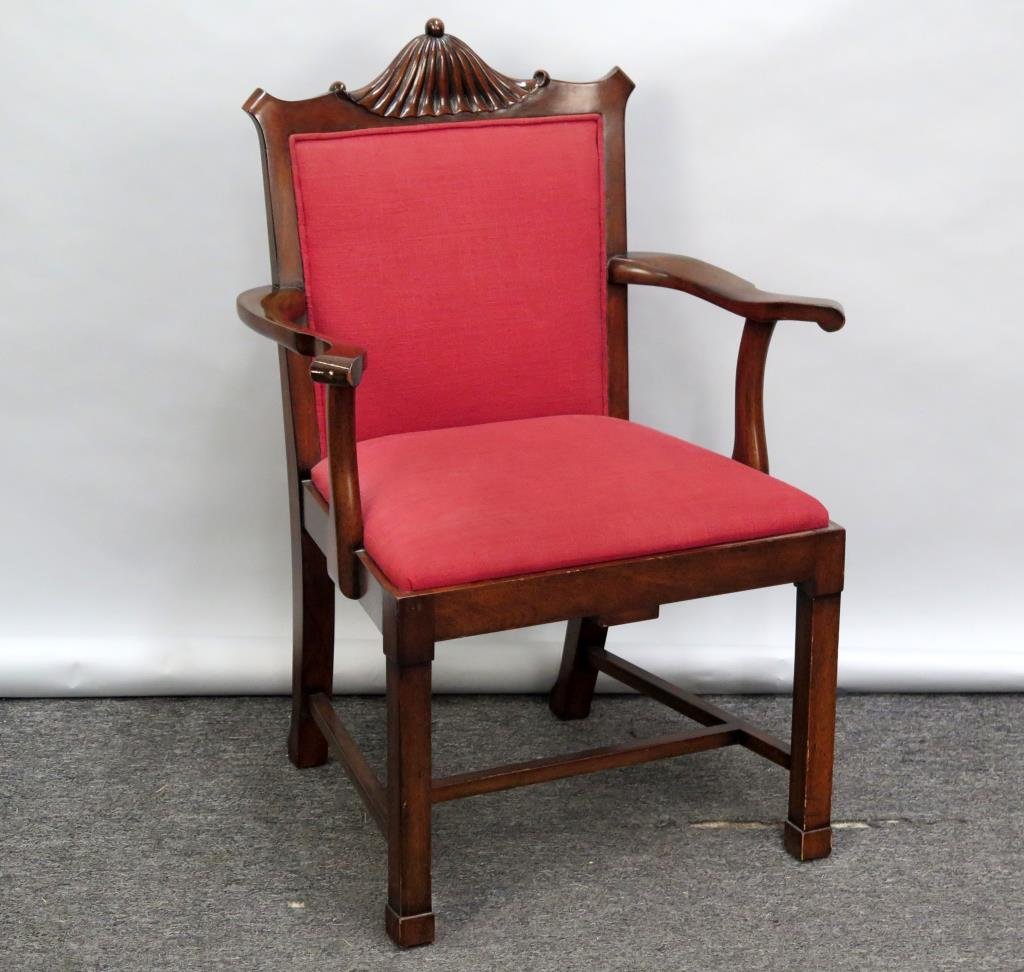 Chippendale Style Open Arm Chair (1 of 4)