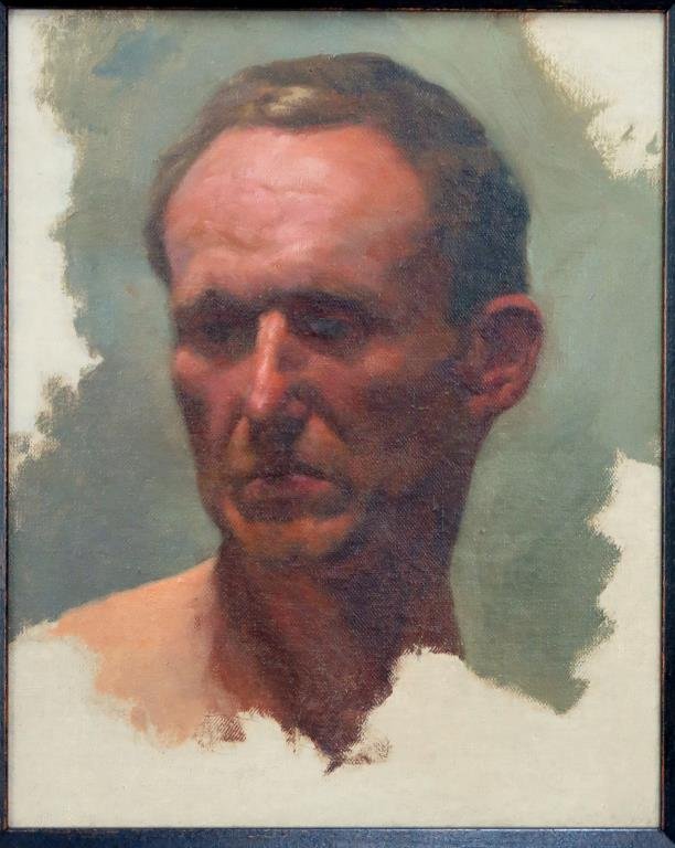 Russian Oil on Canvas - Study of a Man (1 of 3)
