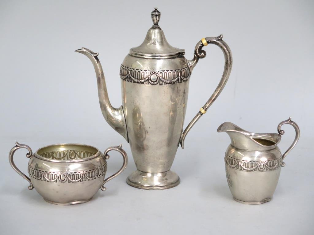 Gorham Sterling Silver 3 Piece Tea Set (1 of 4)