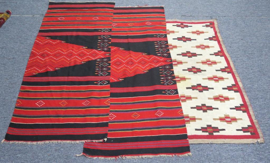 3 Flatweave Rugs - Pair and Single (1 of 7)