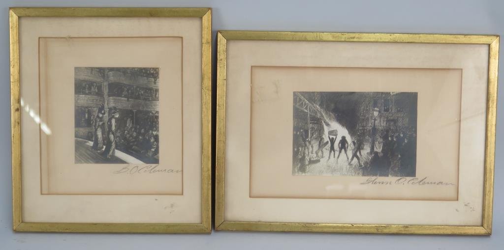 Glenn Coleman (1884- 1932) - 2 Framed Pictures (1 of 3)