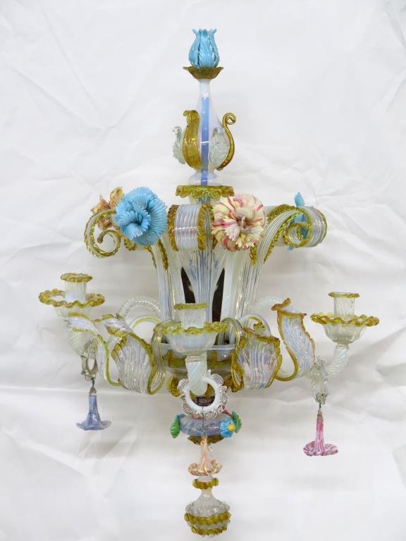 Vintage Elaborate Venetian Glass Sconce (1 of 8)