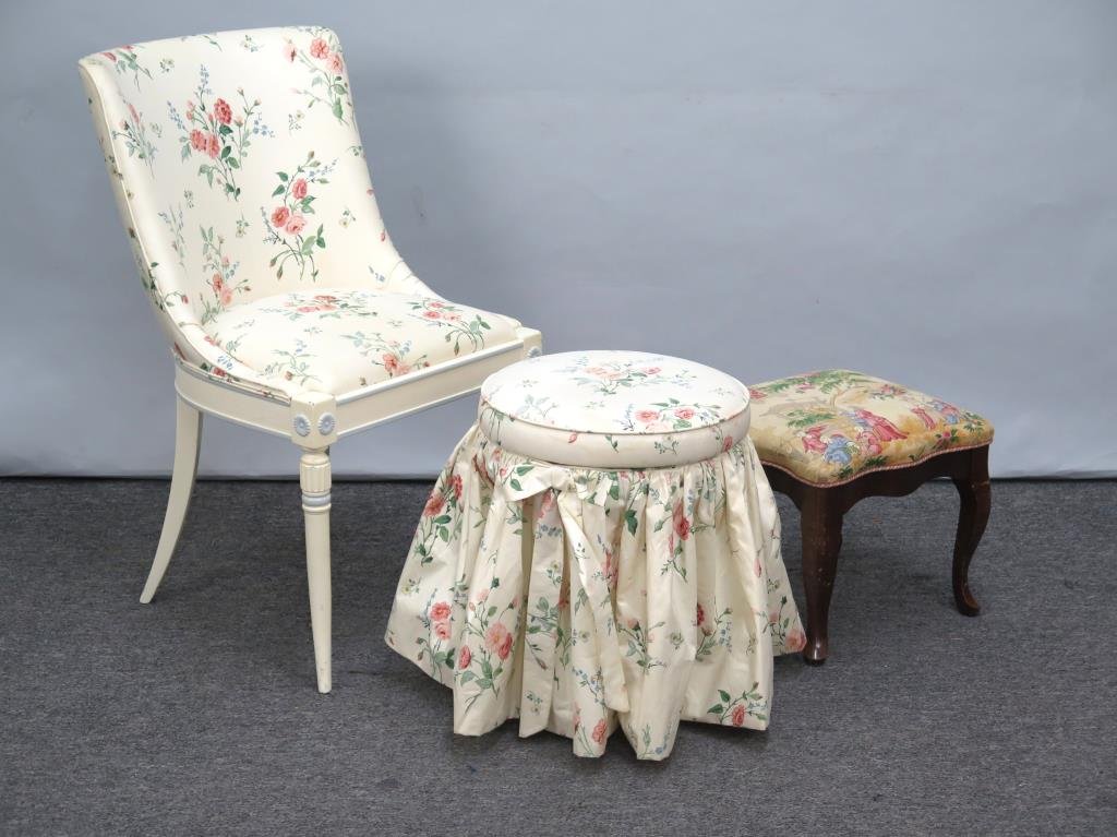 Side Chair, Revolving Ottoman, and Footstool (1 of 3)