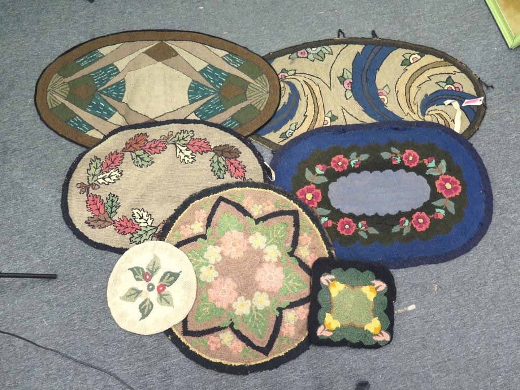 7 Assorted Shaped Hook Rugs (1 of 5)