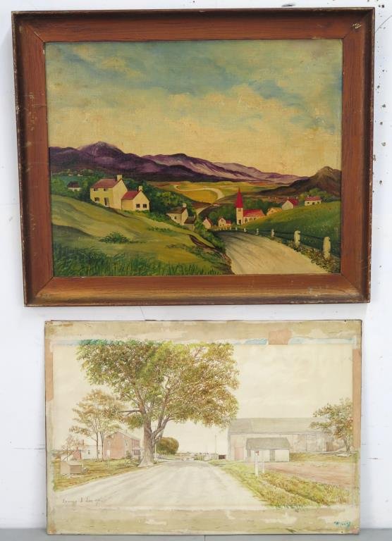 2 Works - Oil and Watercolor (1 of 3)