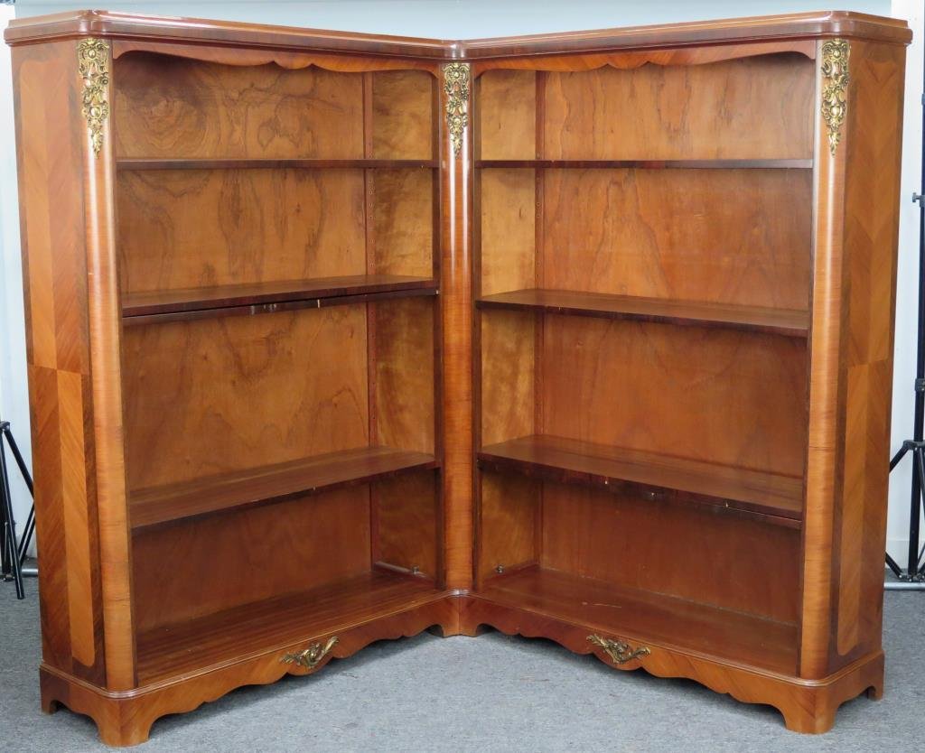 French Inlaid Corner Bookcase (1 of 8)