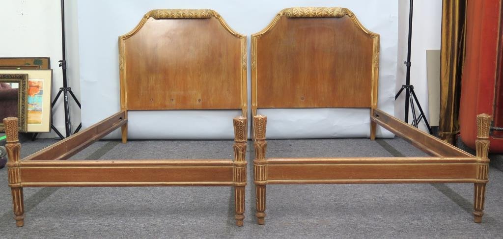 Pair Grosfeld House Style Twin Beds (1 of 6)