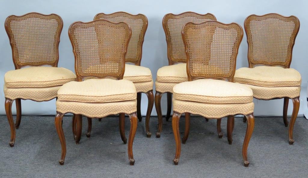 Set of 6 Country French Style Dining Side Chairs (1 of 5)