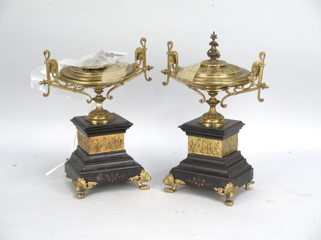 Pair English Brass Tazze (As is) (1 of 7)