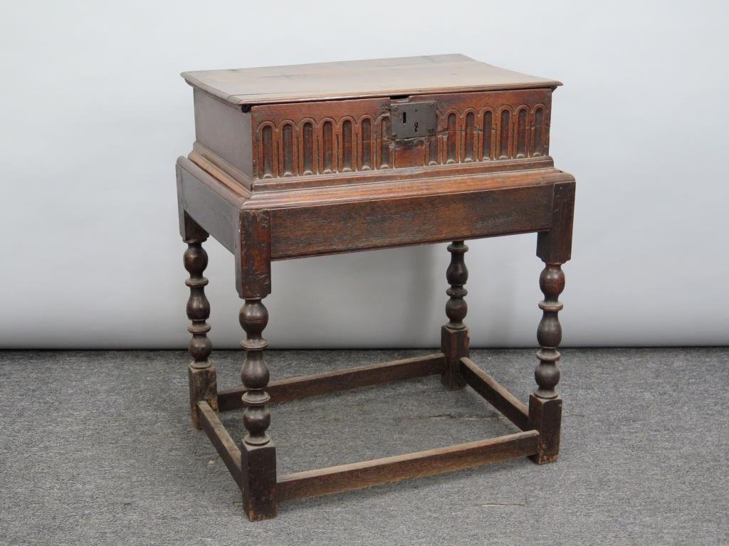 Antique English Bible Box on Stand (1 of 7)