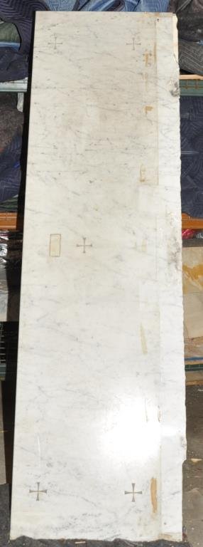 ANTIQUE ITALIAN MARBLE ALTAR MENSA SLAB (1 of 2)