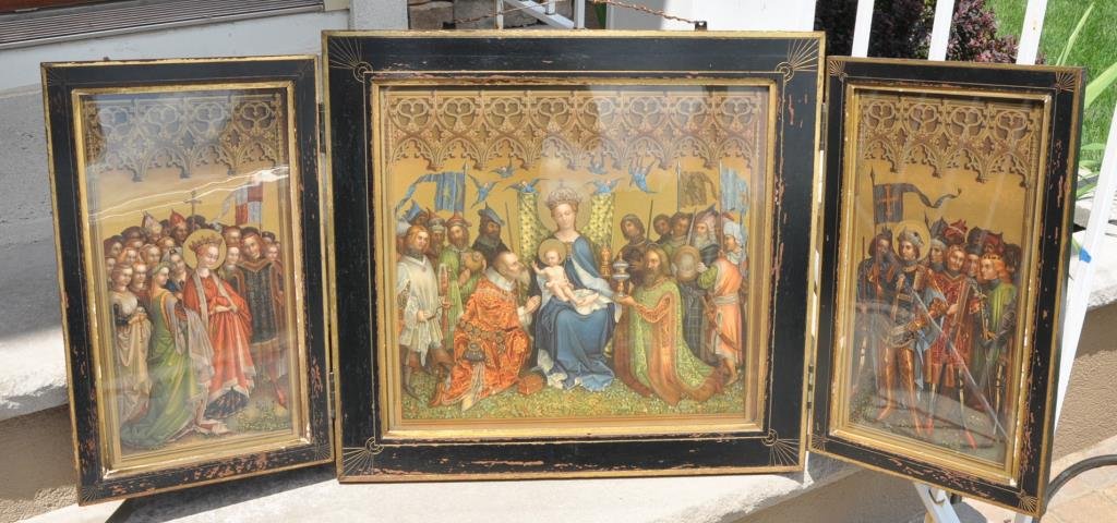 VINTAGE FOLDING TRIPTYCH OF THE ADORATION (1 of 9)