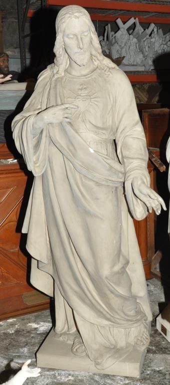HEAVY DENSE PLASTER STATUE OF JESUS (1 of 9)