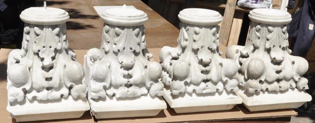 SET OF 4 MARBLE CAPITALS (1 of 5)
