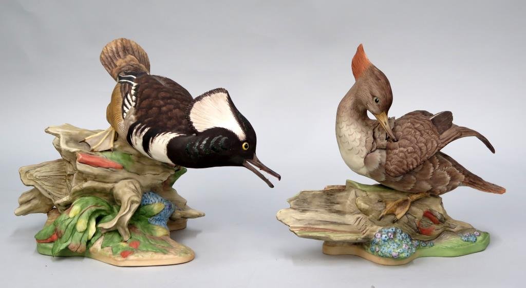 2 Porcelain Boehm Bird Groups (1 of 9)