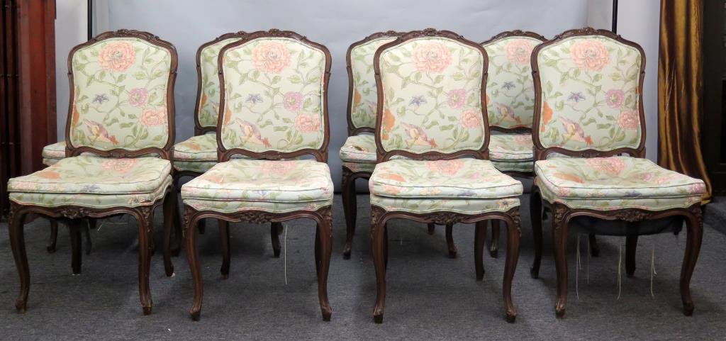 Set of 8 French Style Dining Chairs (1 of 6)
