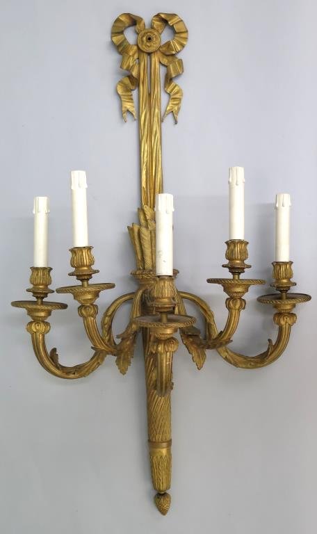 Large Single French Bronze Sconce (1 of 9)
