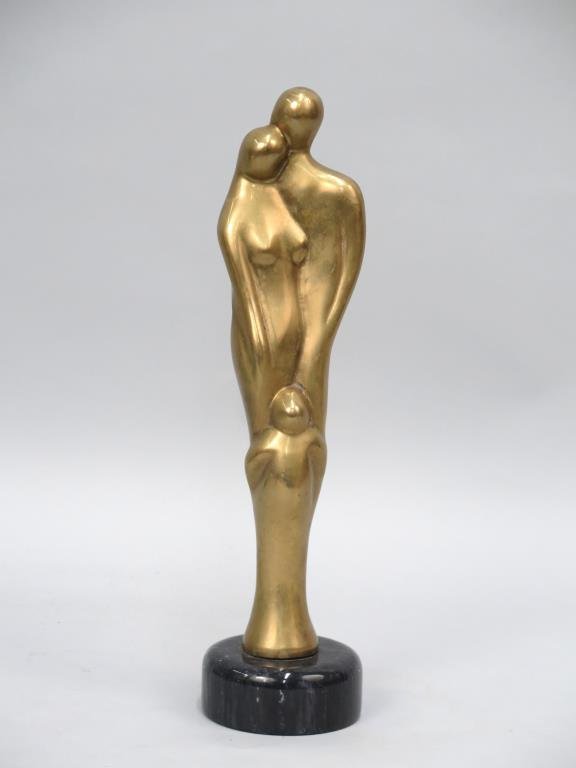 Unsigned Abstract Bronze Sculpture (1 of 5)