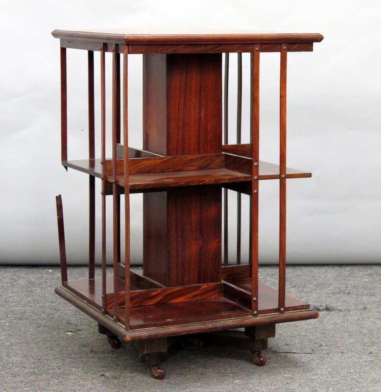 English Revolving Book Case (as is) (1 of 3)