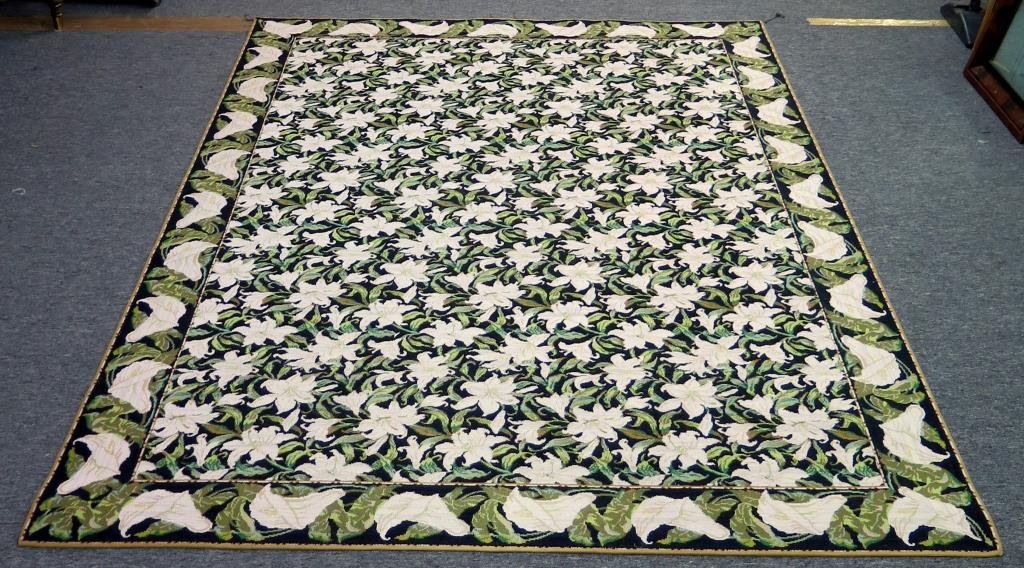 Stark Carpet - 8' X 11': With calla lily design. 8' X 11'