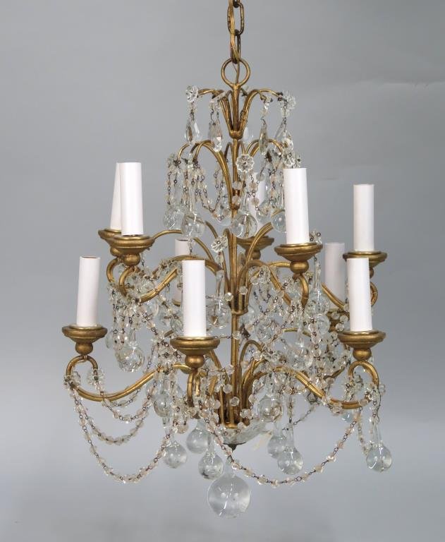 Art Deco Style 10 Light Chandelier (1 of 5)