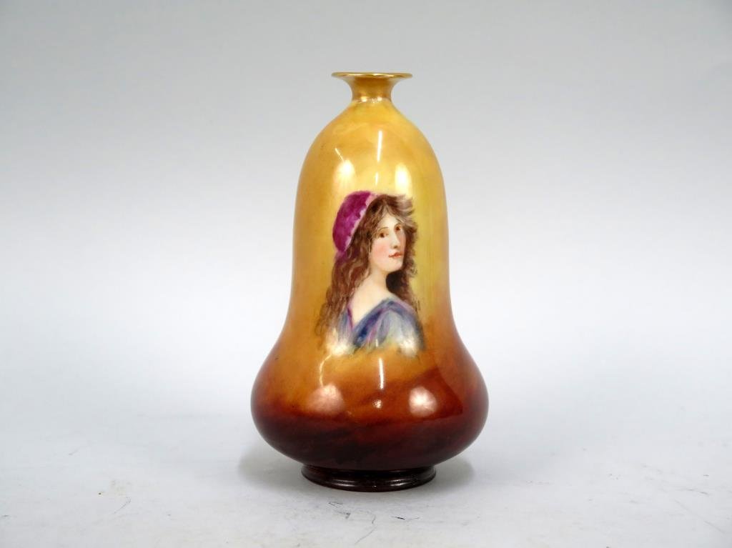 Early Irish Belleek Painted Vase (1 of 5)