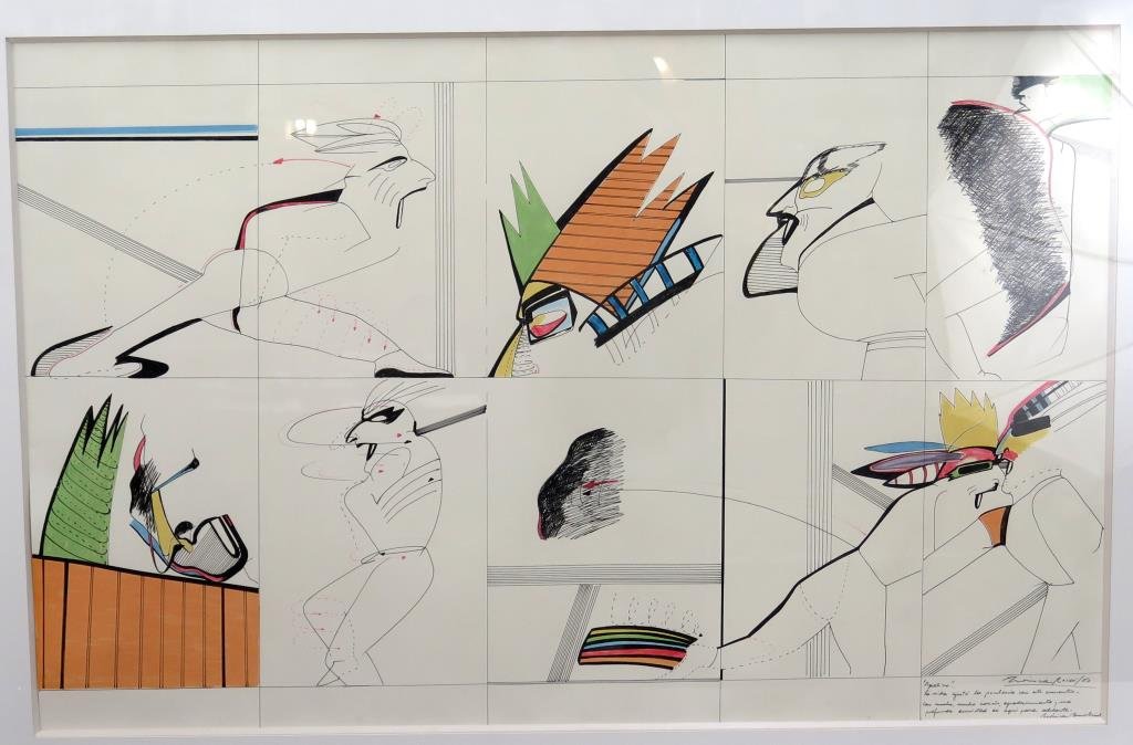 Signed Illegibly (? Rossi) - Mixed Media (1 of 7)