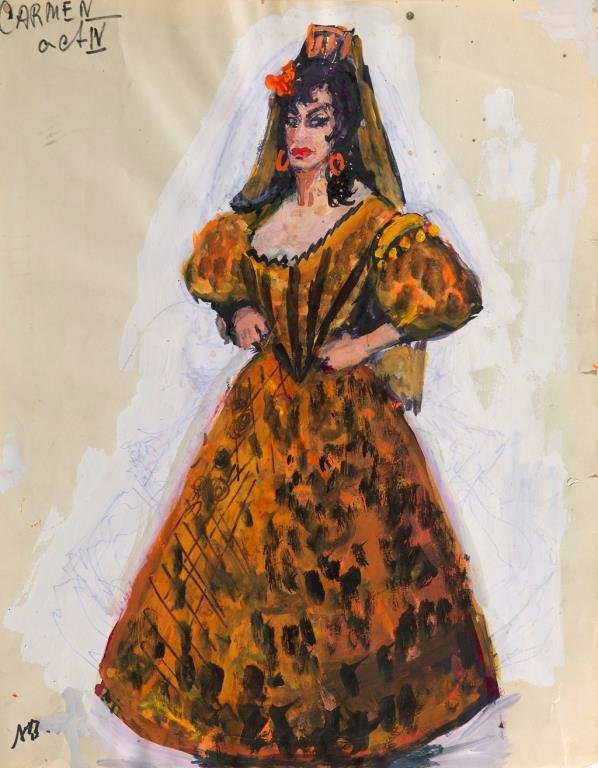 Arbit Blatas (Lithuanian 1908-1999) Costume Design (1 of 1)