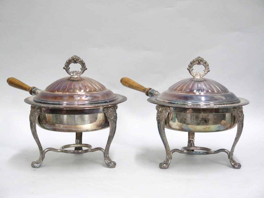 Pair Silver Plated Burners (1 of 3)