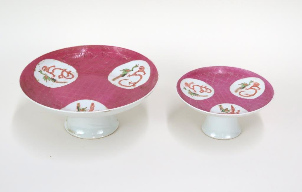 Offset Pair Chinese Porcelain Compotes (1 of 6)