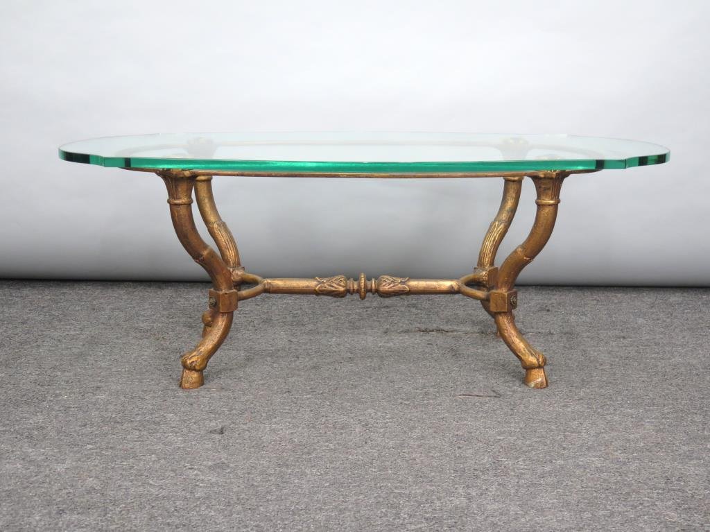 Regency Style Gilt Metal Cocktail Table (1 of 7)