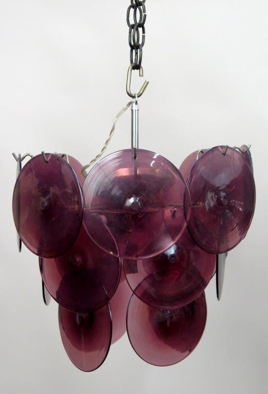 Mid Century Style Glass Disc Form Fixture (1 of 4)