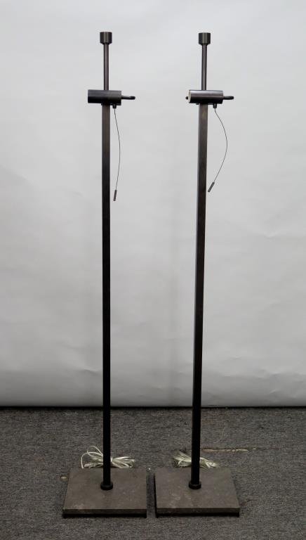 Pair Modern Metal Floor Lamps (1 of 5)