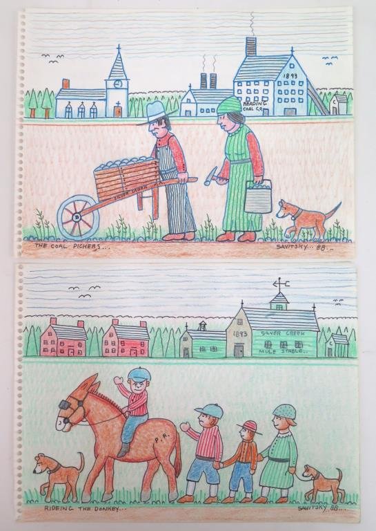 Jack Savitsky (American, 1910- 1991) - 2 Drawings (1 of 3)