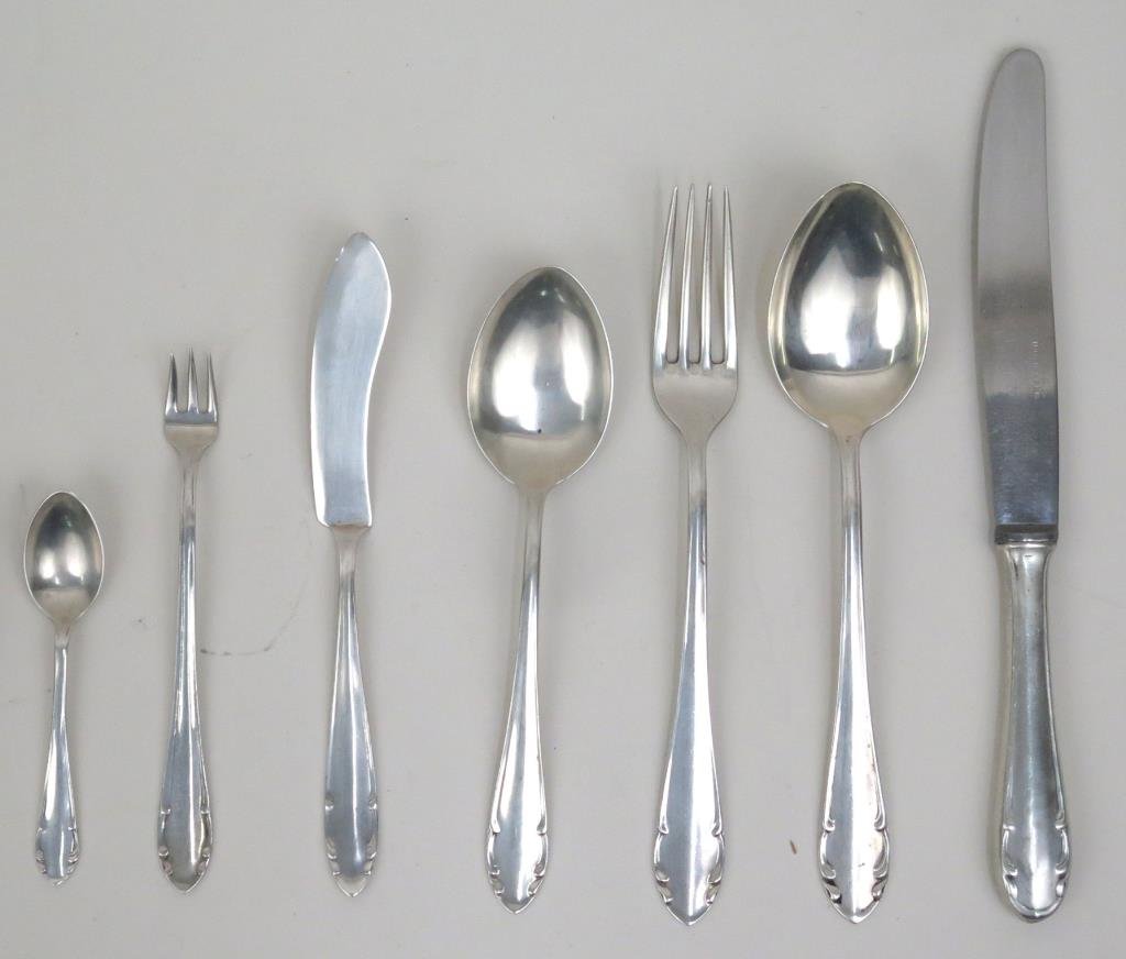 32 Piece .935 Silver Flatware Set (1 of 4)