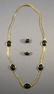 14K Gold Necklace and Pair Earrings Set