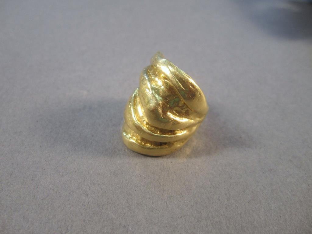18K Gold Wide Abstract Ring (1 of 4)