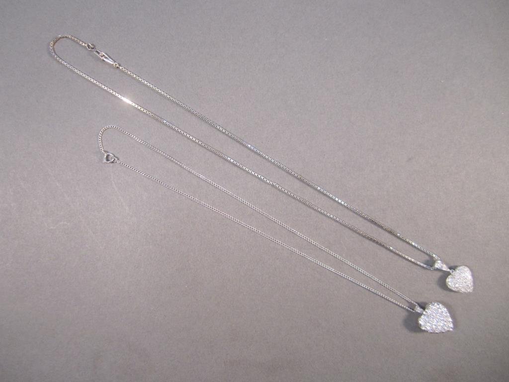 2 - 14K White Gold & Diamond Chains and Pendants (1 of 3)