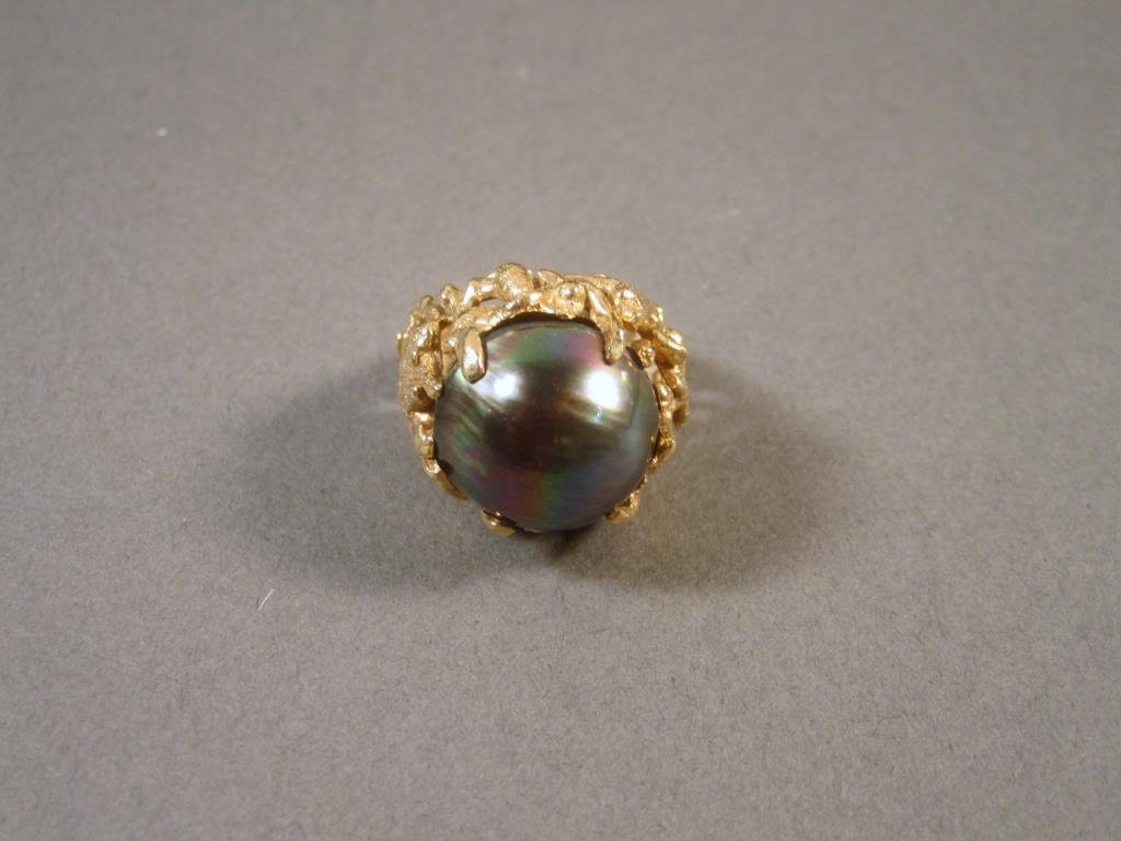 Largge 14K Gold Abstract Ring (1 of 4)