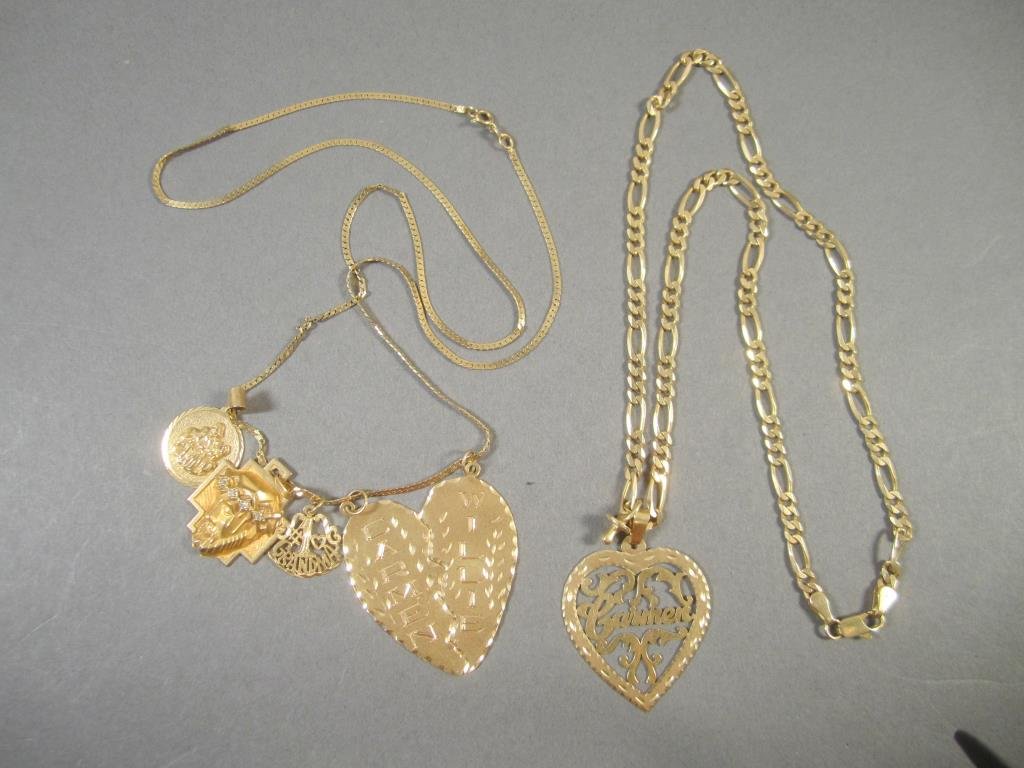 2 - 14K Gold Necklaces With Charms (1 of 3)