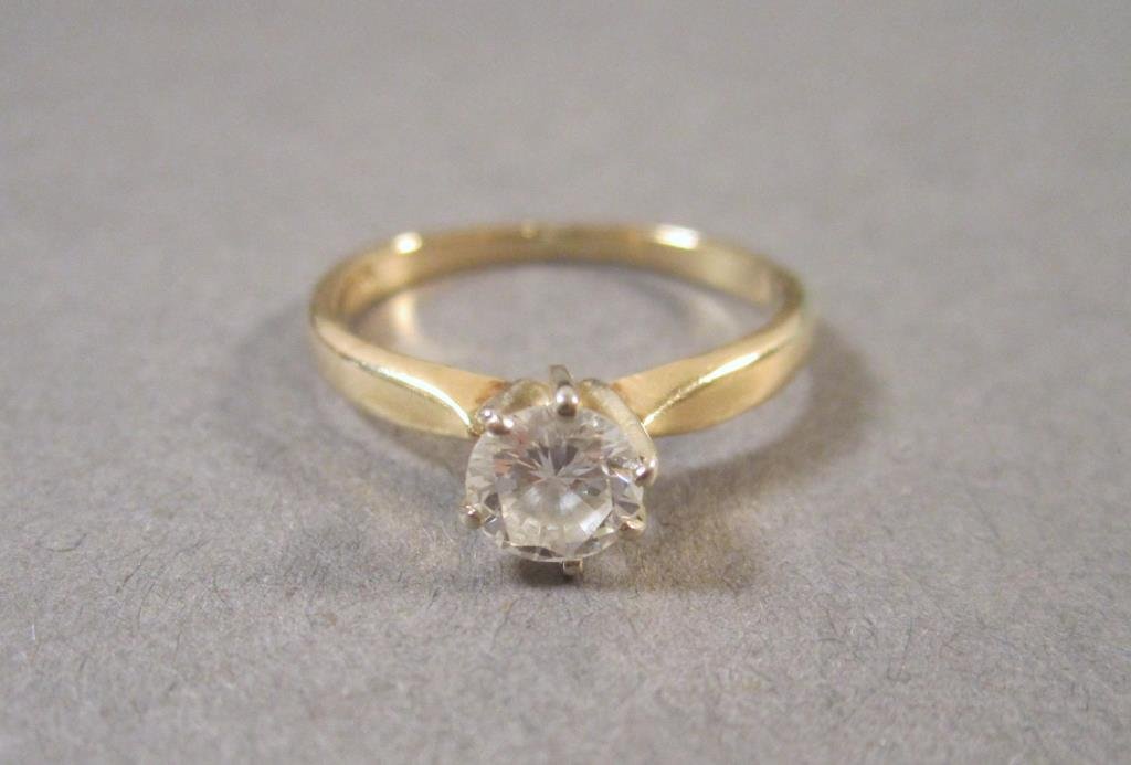 14K Gold and Diamond Solitaire Ring (1 of 3)