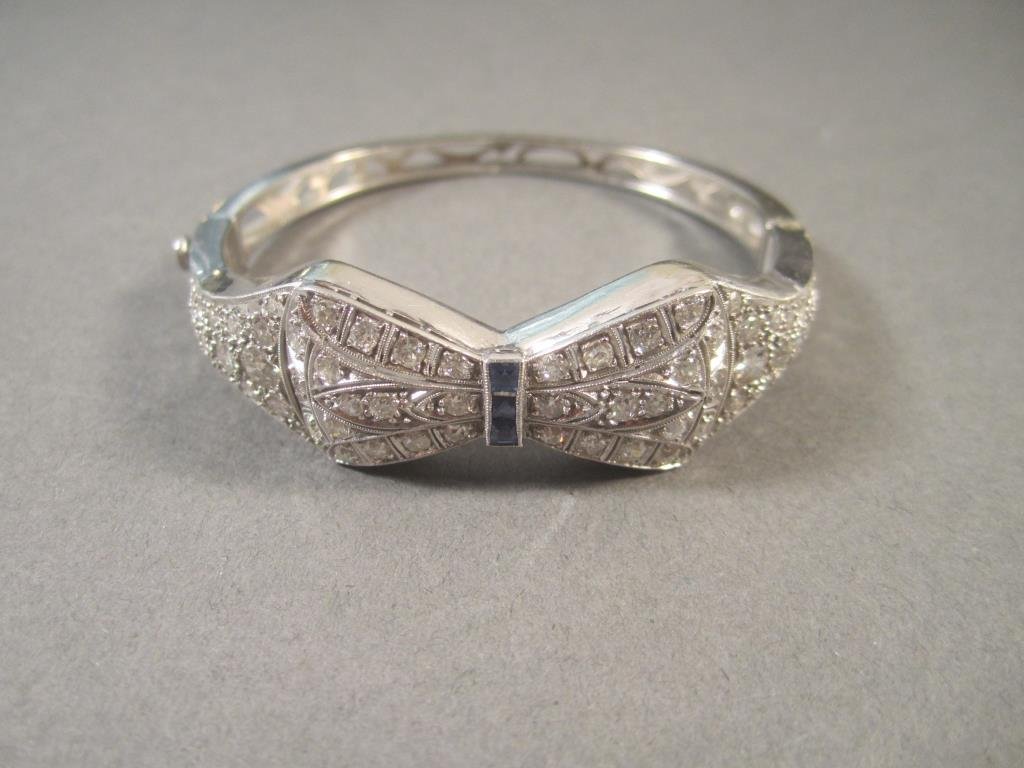 Art Deco Style 14K Gold and Diamond Bracelet (1 of 8)