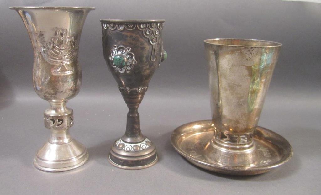 3 Judaica Silver and Silver Plated Articles (1 of 3)