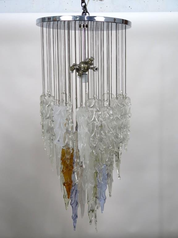 Murano Style Ceiling Mount Chandelier (1 of 8)