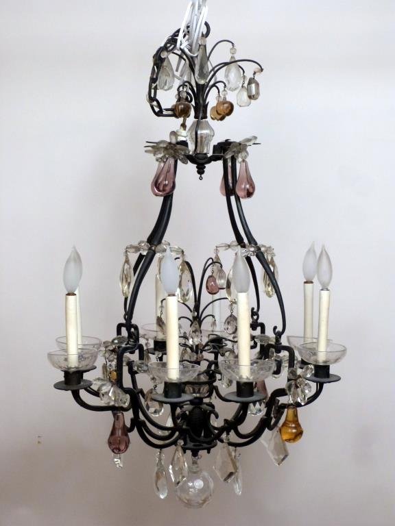 Wrought Iron 8 Arm Chandelier (1 of 6)