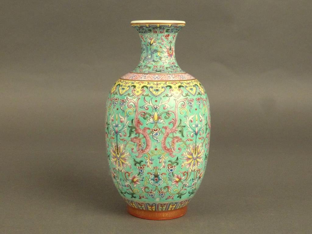 Small Chinese Enameled Porcelain Vase (1 of 8)