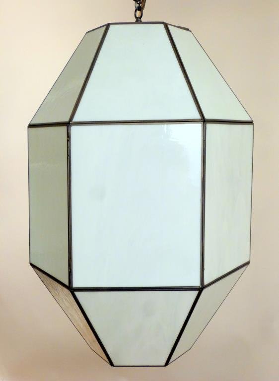 Contemporary Large 3 Light Lantern Fixture (1 of 3)